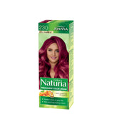 Joanna Naturia Permanent Color Cream Hair Dye - 230 Juicy Raspberry - retail hair-care container isolated on a white background