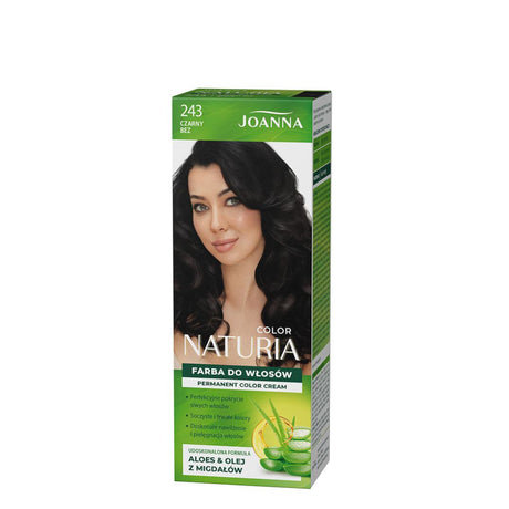 Joanna Naturia Permanent Color Cream Hair Dye - 243 Black Lilac - retail hair-care container isolated on a white background