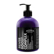 Joanna Professional Silver Boost Complex Colour Toning Shampoo Silver - retail hair-care container isolated on a white background