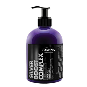 Joanna Professional Silver Boost Complex Colour Toning Shampoo Silver - retail hair-care container isolated on a white background
