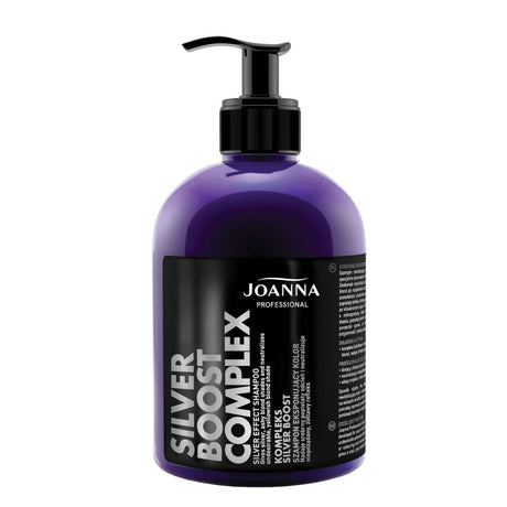 Joanna Professional Silver Boost Complex Colour Toning Shampoo Silver - retail hair-care container isolated on a white background