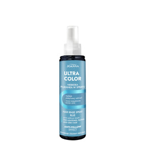Joanna Ultra Color Blue Hair Rinse Spray Eliminate Yellow Shade - retail hair-care container isolated on a white background