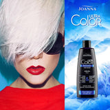 Joanna Ultra Color Blue Rinse Hair Eliminate Yellow Shade - product displayed with its packaging on a dark background