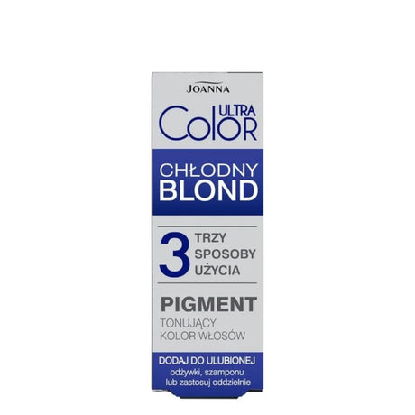 Joanna Ultra Color Cold Blond Hair Pigment - retail hair-care container isolated on a white background