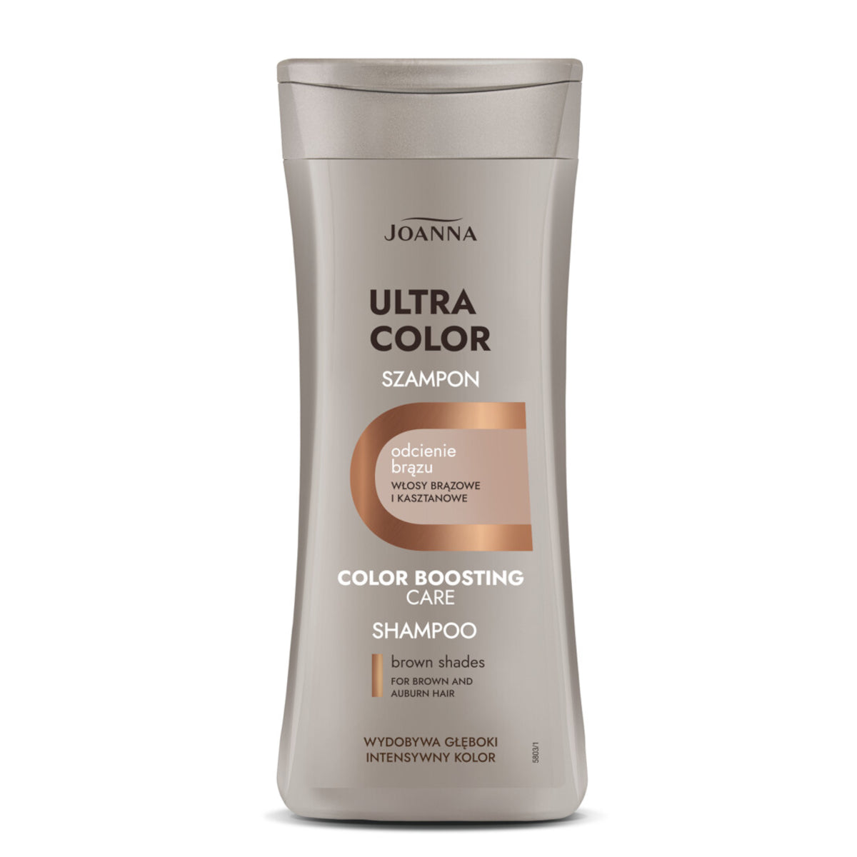 Joanna Ultra Color Hair Shampoo Brown & Auburn Hairs - retail hair-care container isolated on a white background