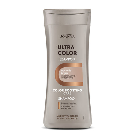 Joanna Ultra Color Hair Shampoo Brown & Auburn Hairs - retail hair-care container isolated on a white background