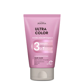 Joanna Ultra Color Pink Colouring Conditioner - retail hair-care container isolated on a white background