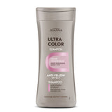 Joanna Ultra Color Pink Hair Shampoo Eliminate Yellow Shade - retail hair-care container isolated on a white background