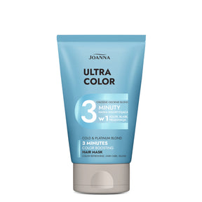 Joanna Ultra Color Silver Platinium Colouring Conditioner - retail hair-care container isolated on a white background