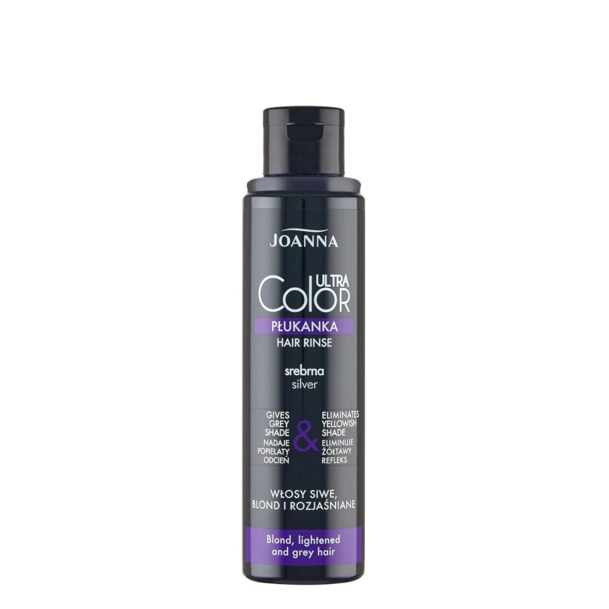 Joanna Ultra Color Silver Rinse Hair Eliminate Yellow Shade - retail hair-care container isolated on a white background