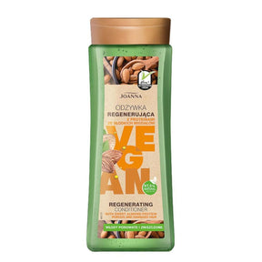 Joanna VEGAN Regenerating Conditioner with Sweet Almond Proteins - retail hair-care container isolated on a white background