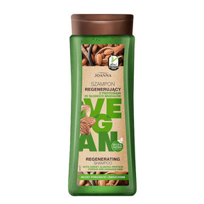 Joanna VEGAN Regenerating Shampoo with Sweet Almond Proteins - retail hair-care container isolated on a white background