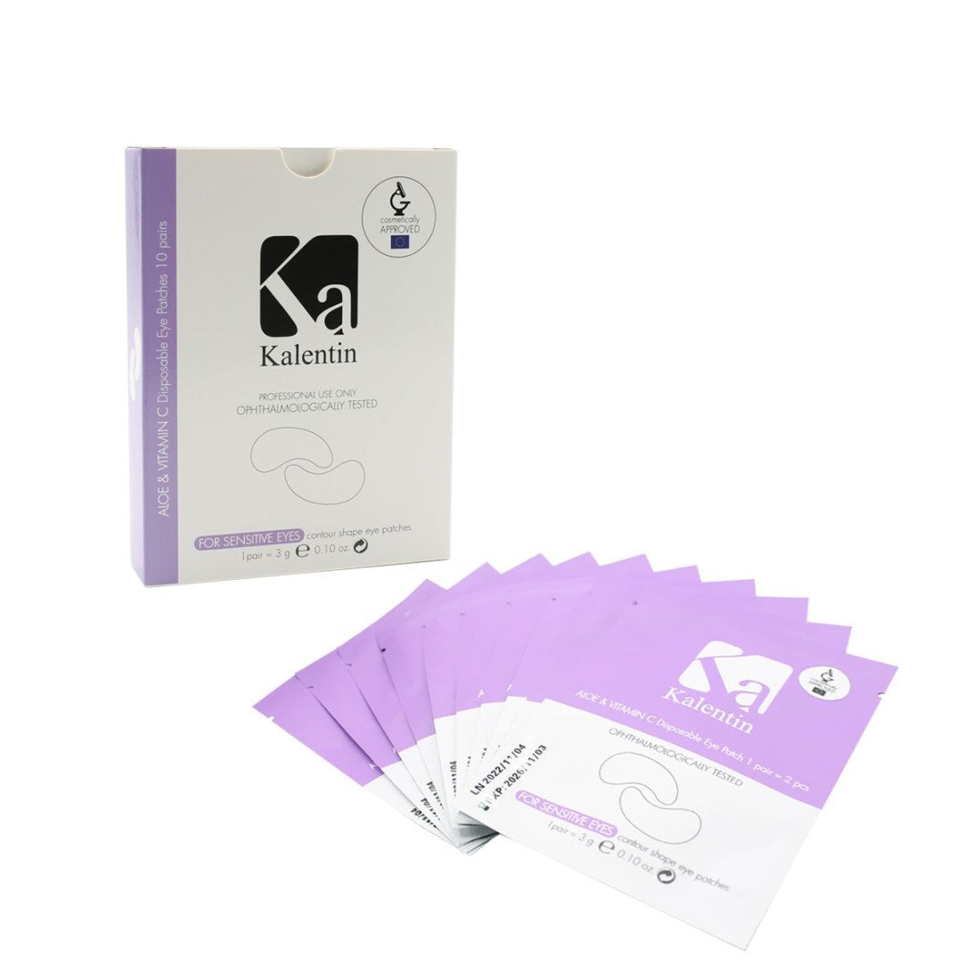 Kalentin Aloe and Vitamin C eye patches, 10 pairs with retail box