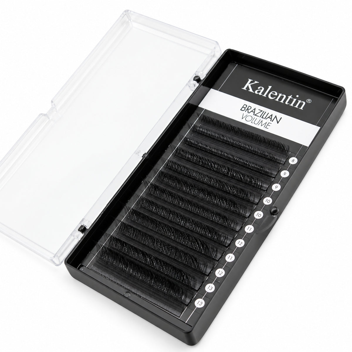 Kalentin Brazilian YY C curl 0.07 mm mixed eyelash extensions tray