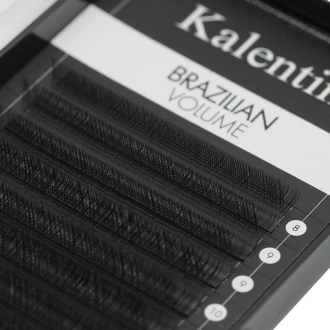 Close-up of Kalentin Brazilian Volume YY eyelash extension strips