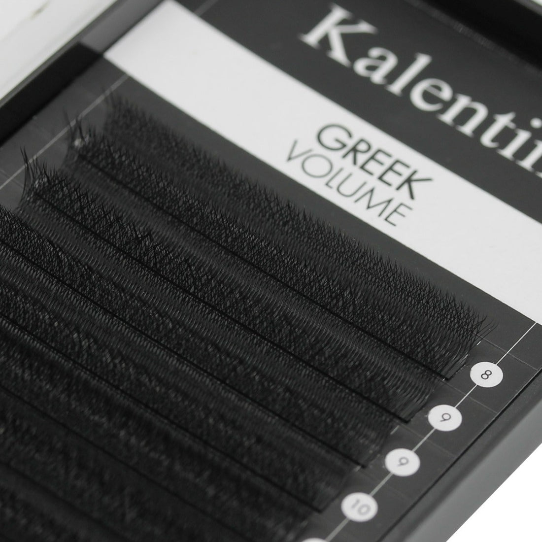 Kalentin Greek 4Leaf C 0.07 mm lash tray close-up