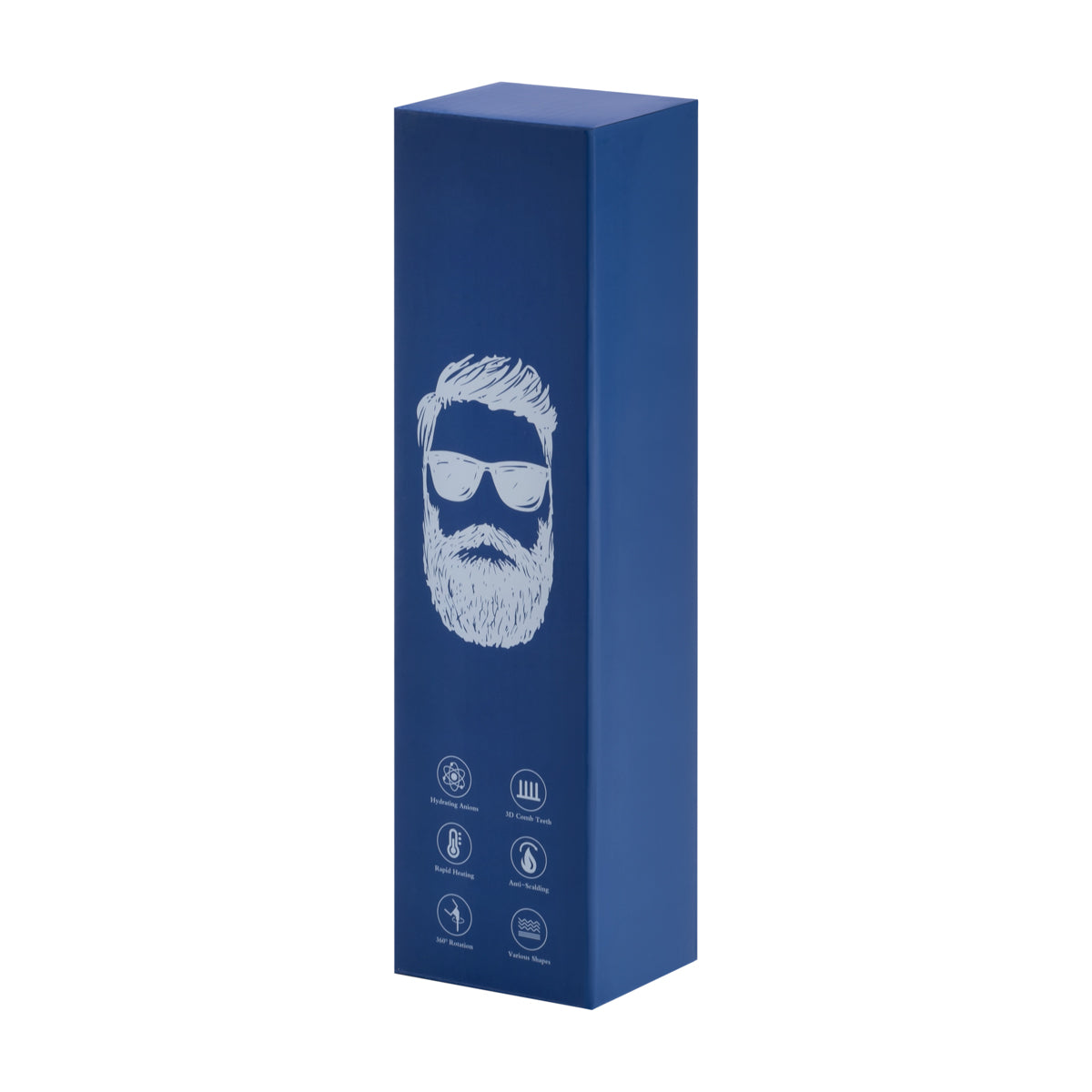 Kessner 2-In-1 Ceramic Beard & Hair Straightening Brush - isolated on a white background