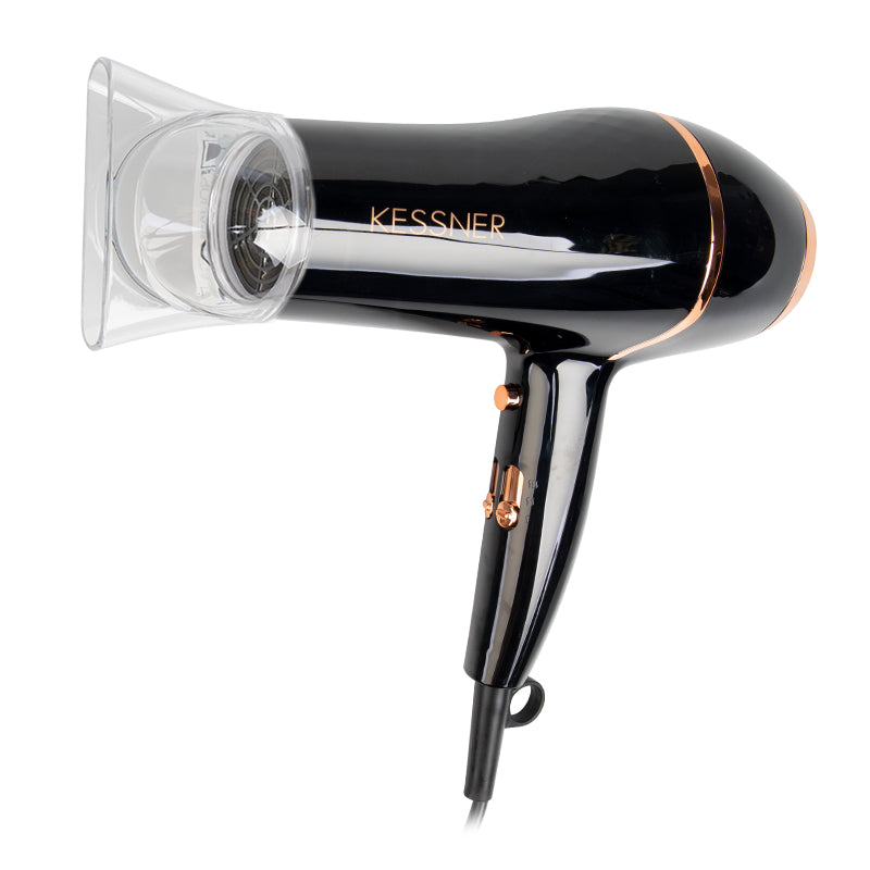 Kessner Professional Dryer 2100W Black - styling tool shown on a white background