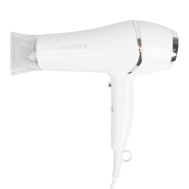 Kessner Professional Dryer 2100W White - styling tool shown on a white background