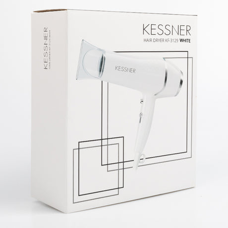 Kessner Professional Dryer 2100W White - styling tool shown on a white background