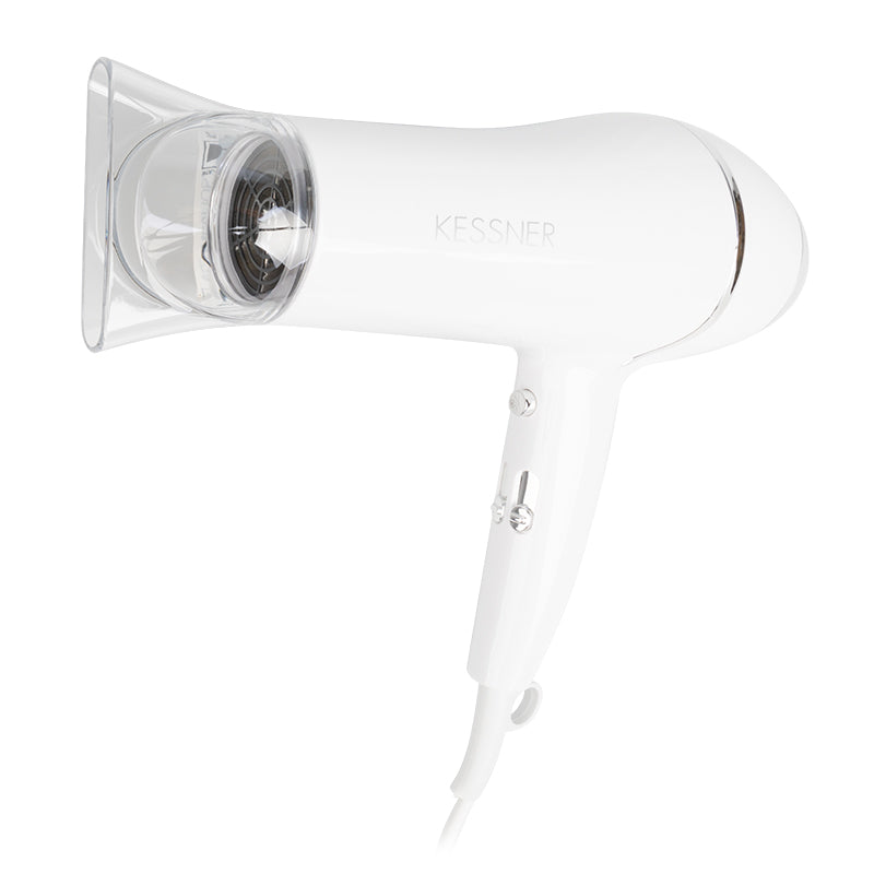 Kessner Professional Dryer 2100W White - styling tool shown on a white background