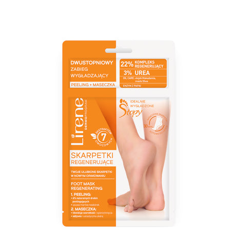 Lirene Foot Care Regenerating Foot Mask Socks - isolated on a white background