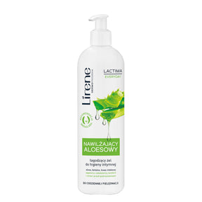 Lirene Lactima Everyday Aloe Soothing Feminine Gel Wash - arranged with the included components on a white background