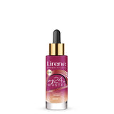 Lirene My Master Covering Foundation - foundation tube displayed over matching shade swatches