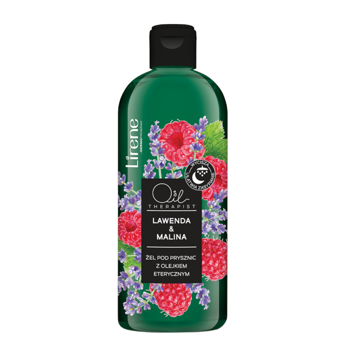 Lirene Oil Therapist Shower Gel Essential Oil Lavender & Raspberry - isolated on a white background