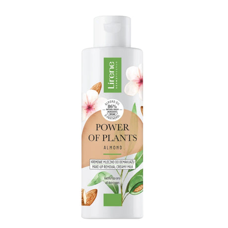 Lirene Power of Plants Makeup Remover Creamy Milk Almond - isolated on a white background