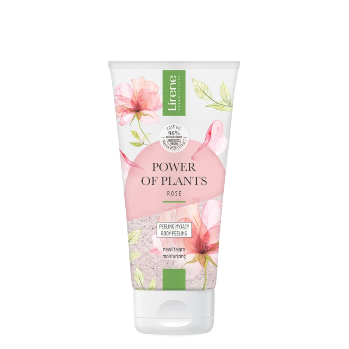 Lirene Power Of Plants Moisturising Body Scrub Rose - isolated on a white background