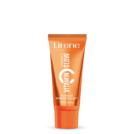 Lirene Vitamin Glow Illuminating Foundation - 002 Beige - foundation container isolated on a white background
