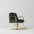 Manufakturo Amélie Designer Hair Salon Chair Black - Gold Base - close-up of the upholstery and construction details