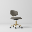 Manufakturo Aura Gold Legs Beauty Stool Deep Ash - close-up of the upholstery and construction details