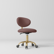 Manufakturo Aura Gold Legs Beauty Stool Dusty Rose - close-up of the upholstery and construction details