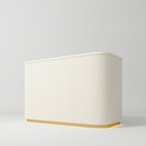 Manufakturo Averne Reception Desk - Sleek & Modern Design with LED Creamy - close-up of a construction detail