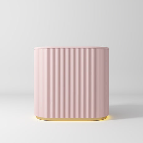 Manufakturo Averne Reception Desk - Sleek & Modern Design with LED Bare Blush - 100cm - displayed in a professional treatment-room setting
