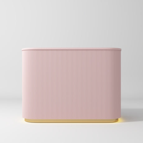 Manufakturo Averne Reception Desk - Sleek & Modern Design with LED Bare Blush - 140cm - displayed in a professional treatment-room setting
