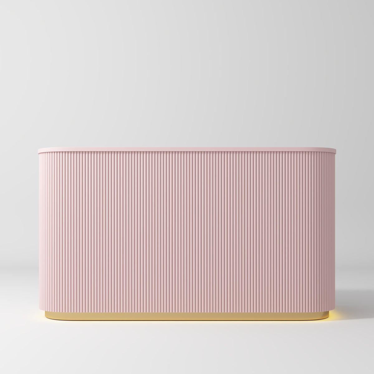 Manufakturo Averne Reception Desk - Sleek & Modern Design with LED Bare Blush - 180cm - displayed in a professional treatment-room setting