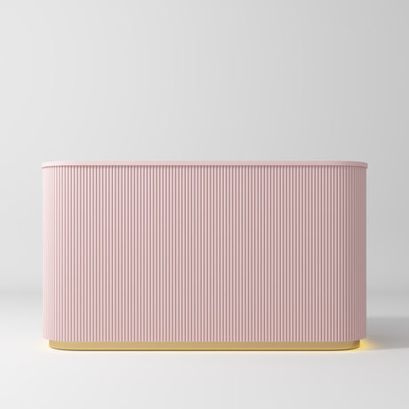 Manufakturo Averne Reception Desk - Sleek & Modern Design with LED Bare Blush - 180cm - displayed in a professional treatment-room setting