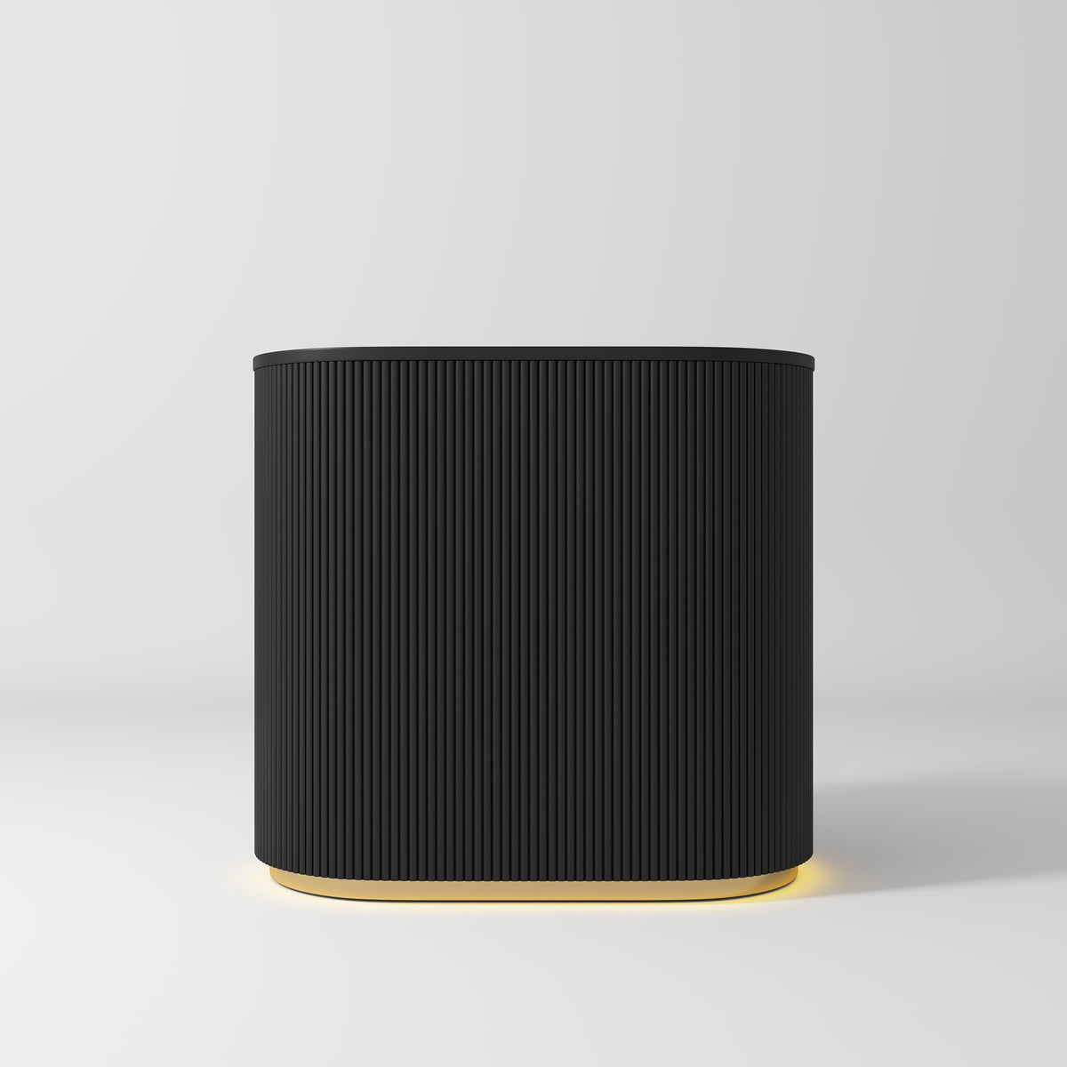 Manufakturo Averne Reception Desk - Sleek & Modern Design with LED Black - 100cm - displayed in a professional treatment-room setting