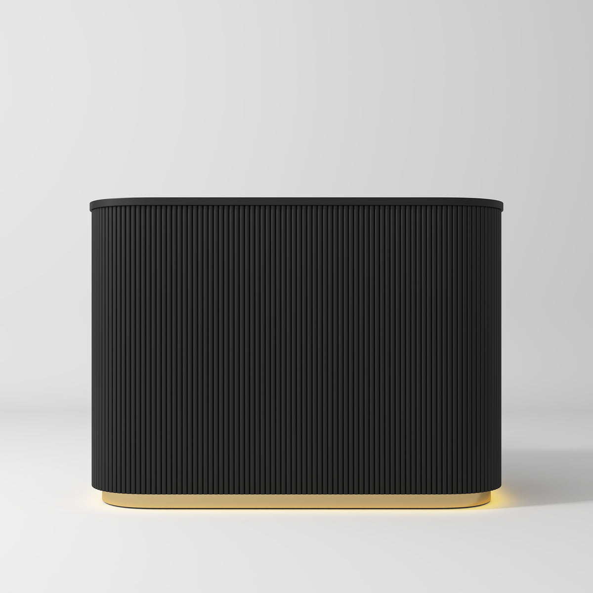 Manufakturo Averne Reception Desk - Sleek & Modern Design with LED Black - 140cm - close-up of a construction detail