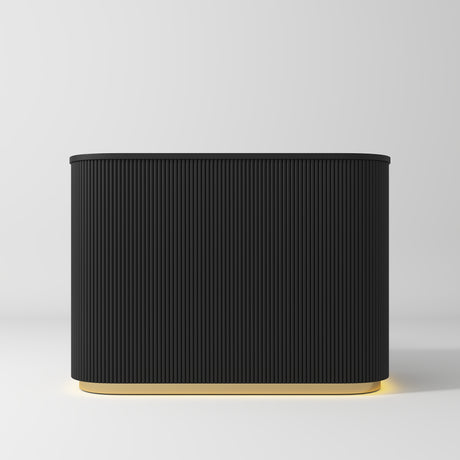 Manufakturo Averne Reception Desk - Sleek & Modern Design with LED Black - 140cm - close-up of a construction detail