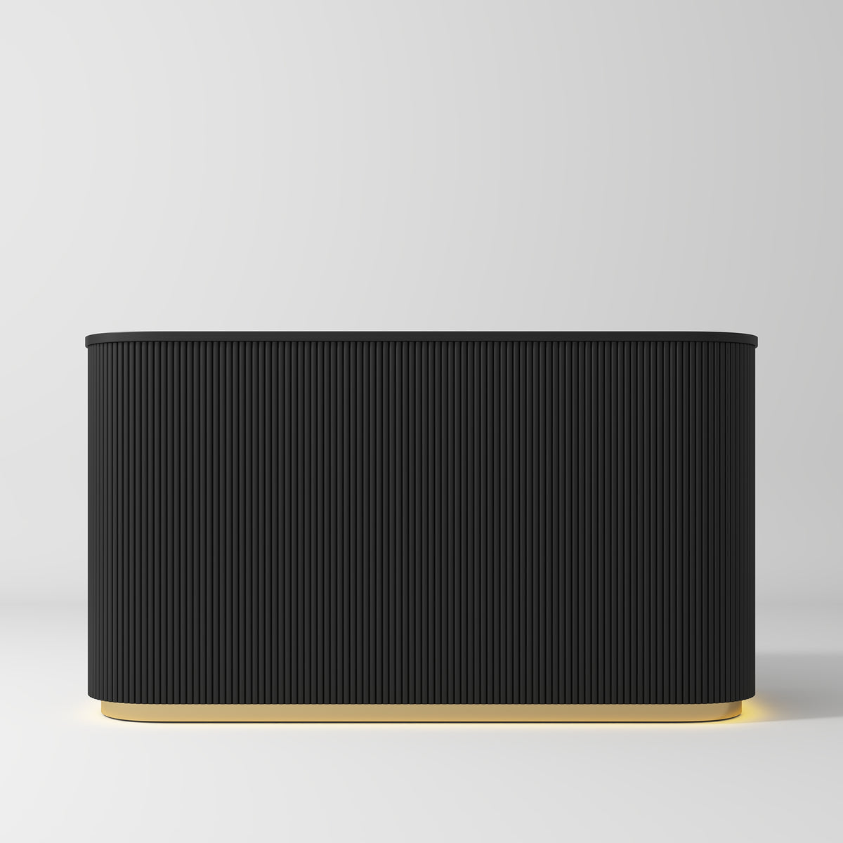 Manufakturo Averne Reception Desk - Sleek & Modern Design with LED Black - 180cm - close-up of a construction detail