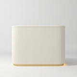 Manufakturo Averne Reception Desk - Sleek & Modern Design with LED Creamy - 140cm - displayed in a professional treatment-room setting