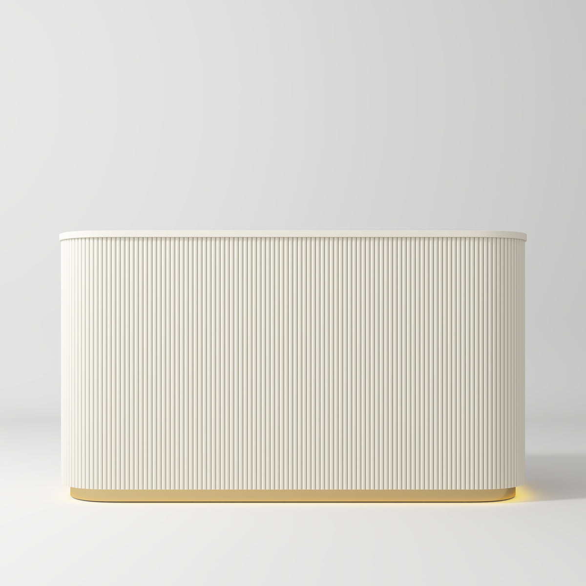 Manufakturo Averne Reception Desk - Sleek & Modern Design with LED Creamy - 180cm - displayed in a professional treatment-room setting