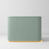 Manufakturo Averne Reception Desk - Sleek & Modern Design with LED Olive - 140cm - displayed in a professional treatment-room setting