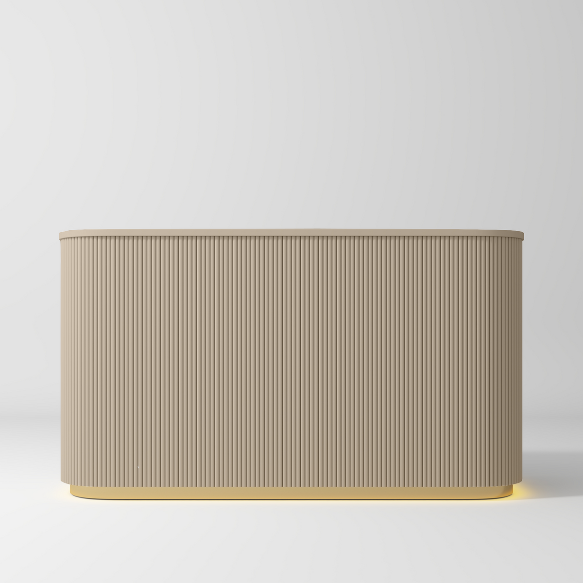 Manufakturo Averne Reception Desk - Sleek & Modern Design with LED Warm Beige - 180cm - displayed in a professional treatment-room setting