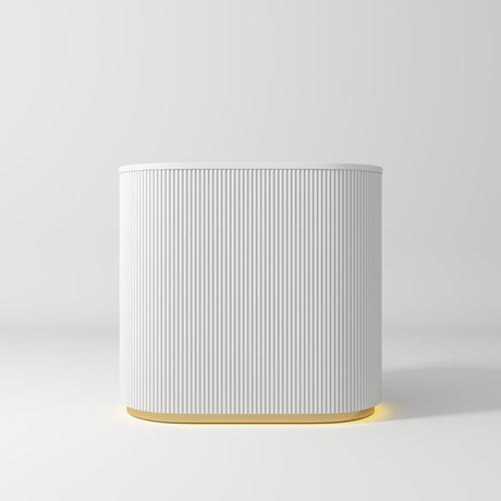 Manufakturo Averne Reception Desk - Sleek & Modern Design with LED White - 100cm - displayed in a professional treatment-room setting