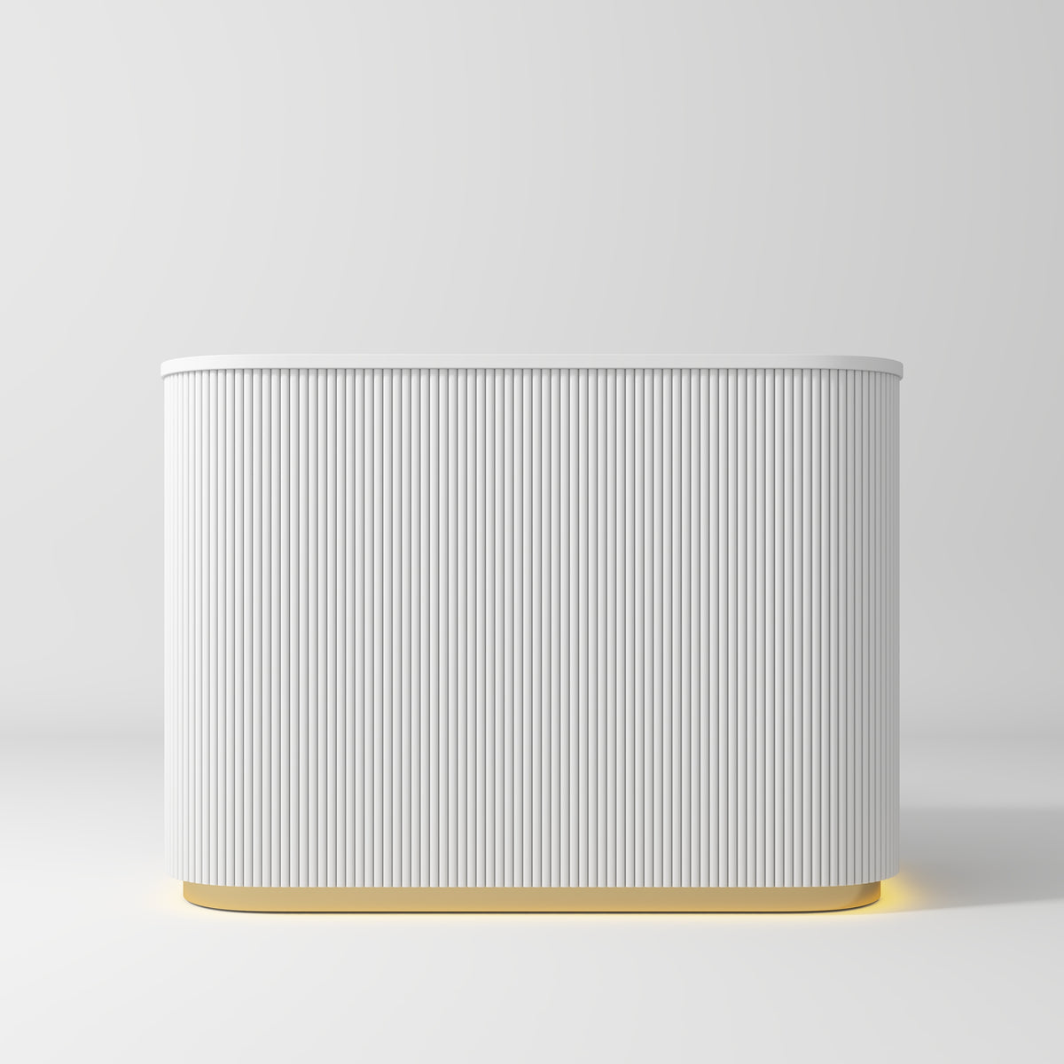 Manufakturo Averne Reception Desk - Sleek & Modern Design with LED White - 140cm - displayed in a professional treatment-room setting